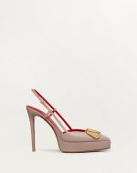 VLOGO SIGNATURE CALFSKIN SLINGBACK PLATFORM PUMP 120MM - Image 5